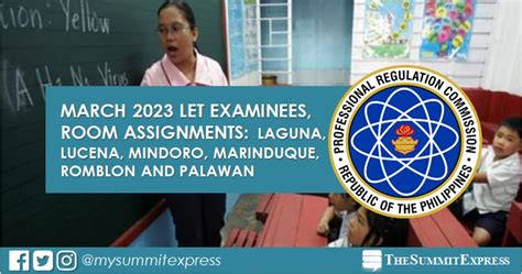 list of examinees for let march 2023|ROOM ASSIGNMENTS for LET March 2023, .